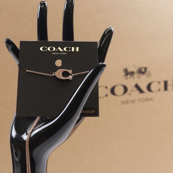 Coach Pave Signature Slider Bracelet